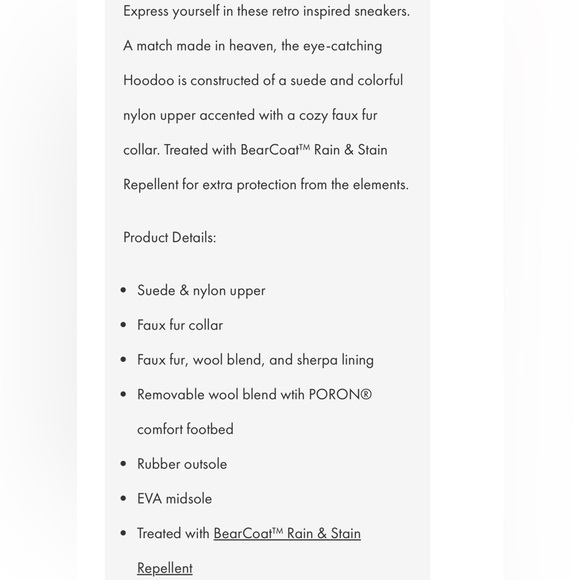 Bear paw Hoodoo red, white, and blue fur sneakers - Picture 16 of 16